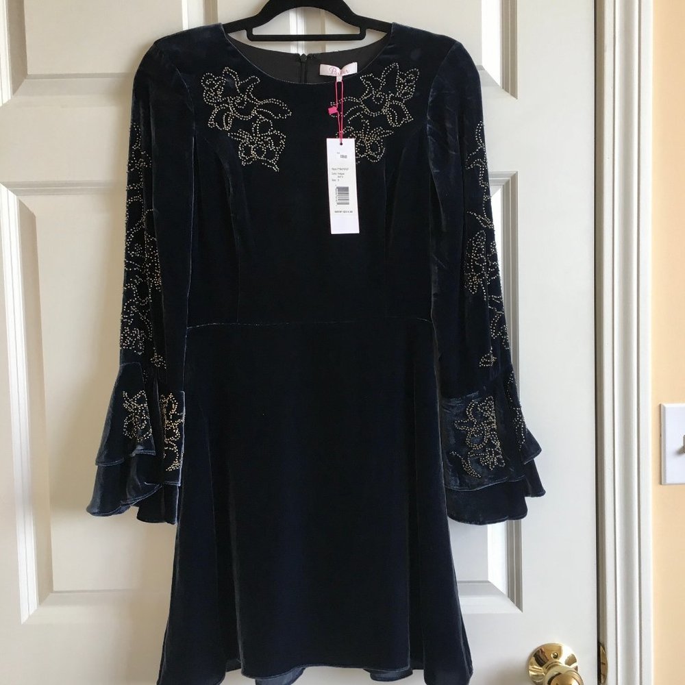 Parker Donatella Velvet Dress in Eclipse 2